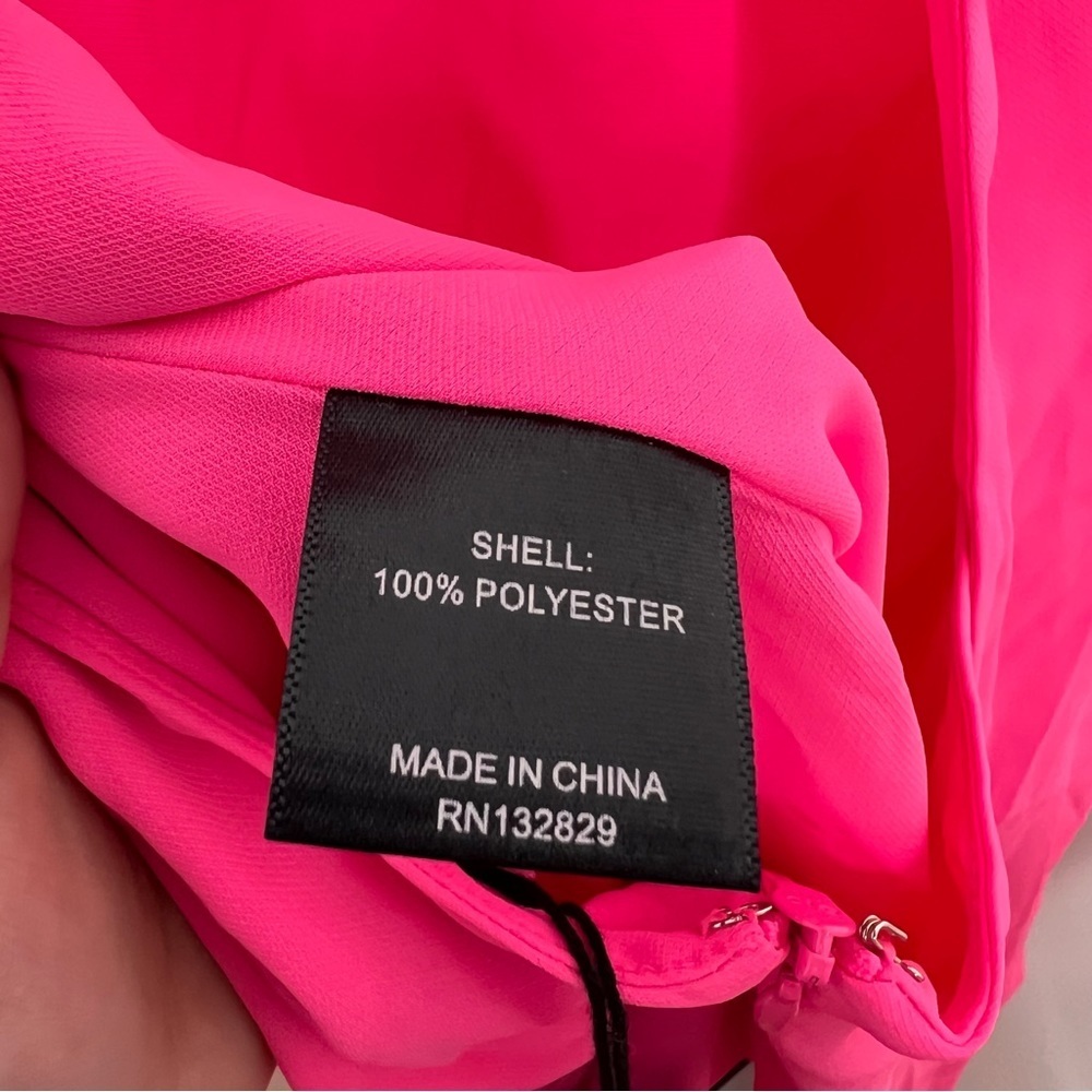 NBD Hot Pink Jacki Asymmetrical Midi Dress - Picture 7 of 8